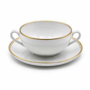 Oro tazza e piattino consommé