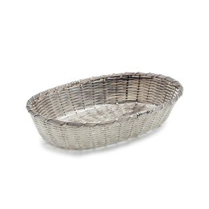Cestino pane argento intrecciato