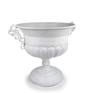 Coppone in metallo bianco martellato