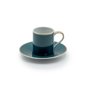 Tazzina e piattino da caffè Ginger verde
