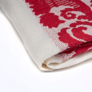 Decoro fascia rossa écru