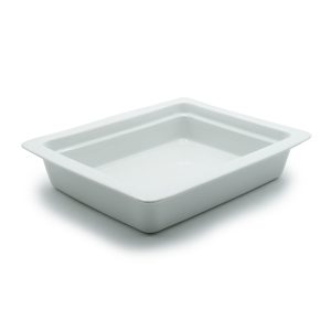 Pirofila in ceramica bianca quadrata o rettangolare