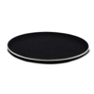Vassoio tondo antiscivolo bordo inox
