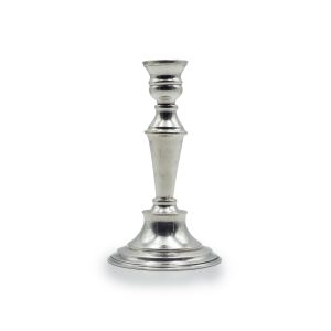 Candelabro monofiamma argento fiocco