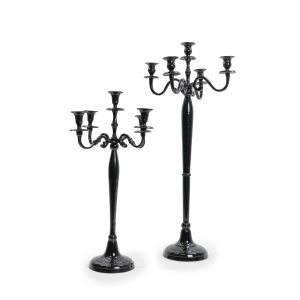 Candelabro metallo nero lucido