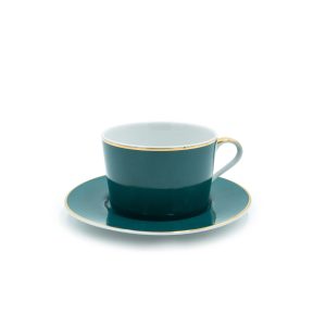 Tazza da tè con piattino Ginger verde