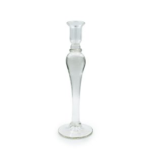 Candelabro monofiamma cristallo base tonda