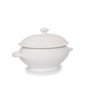 Zuppiera ceramica bianca
