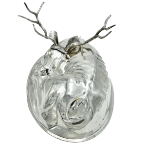 Cloche argento ovale cervo