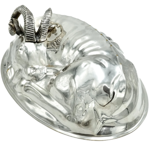 Cloche argento ovale ariete