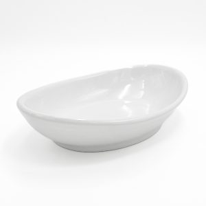 Piatto da portata ovale ceramica bianca fondo
