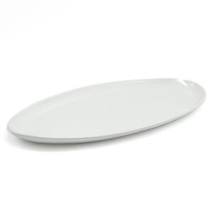 Piatto da portata ovale ceramica bianca piatto