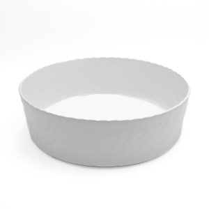 Pirofila in ceramica bianca tonda