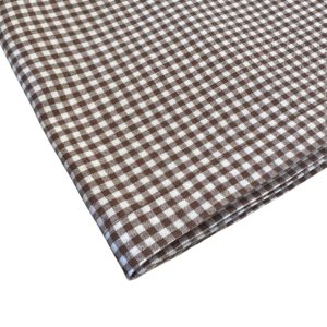 Runner cotone a quadri marrone