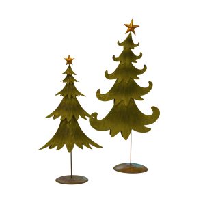 Albero Natale in latta verde