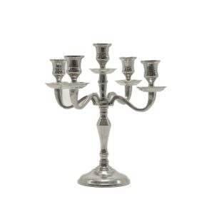 Candelabro metallo silver