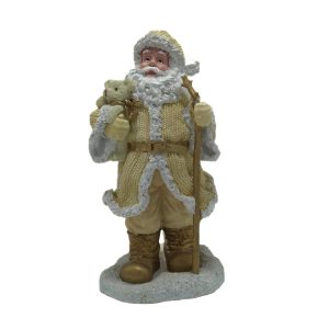 Babbo Natale resina con orsetto