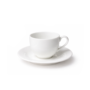 Tazzina e piattino caffè royal bone china