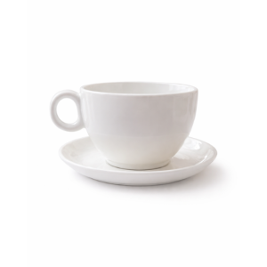 Tazza grande porta zucchero con piatto