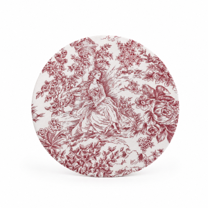 Cover per sottopiatto tela jouy bordeaux