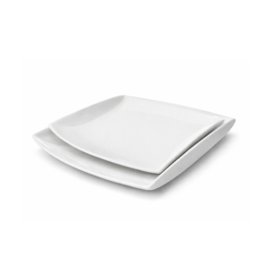 Piatto da portata rettangolare ceramica bianca