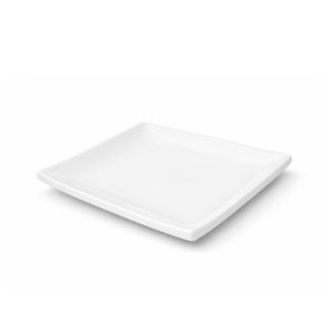 Piatto da portata quadrato ceramica bianca