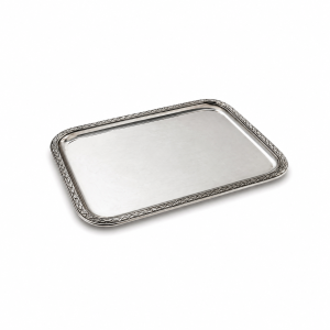 Vassoio rettangolare argento Lorie